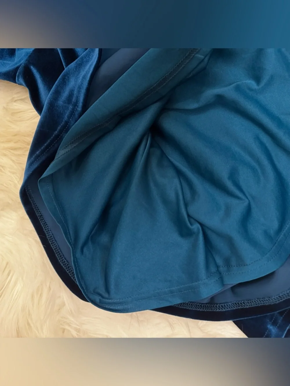 Silence + Noise Teal Velvet Halter Skater Dress XS Open Back - Picture 6 of 12